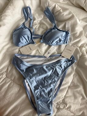Cupshe Light Blue Two-Piece Bikini Set